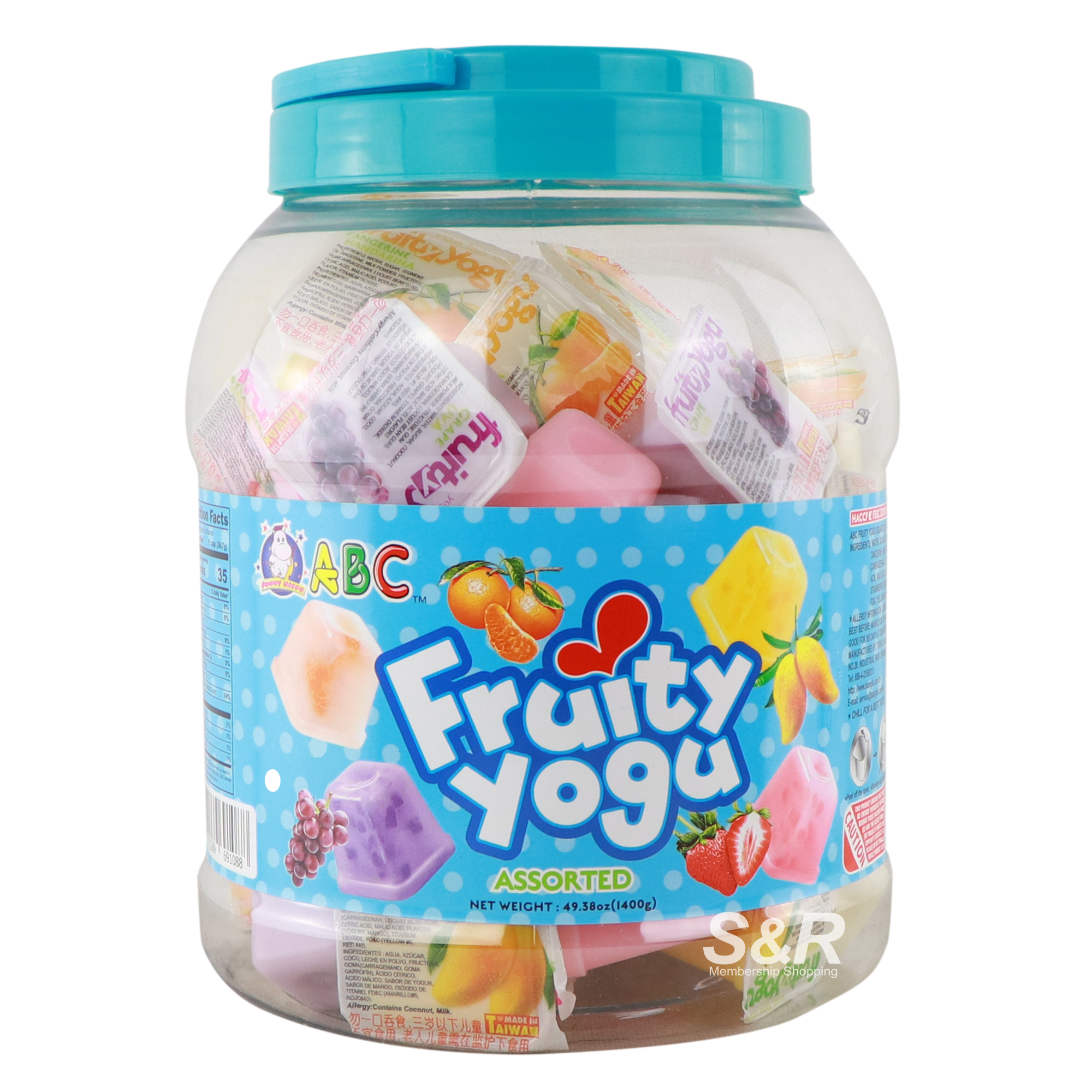 ABC Assorted Fruity Yogu 1400g ABC Assorted Fruity Yogu 1400g
